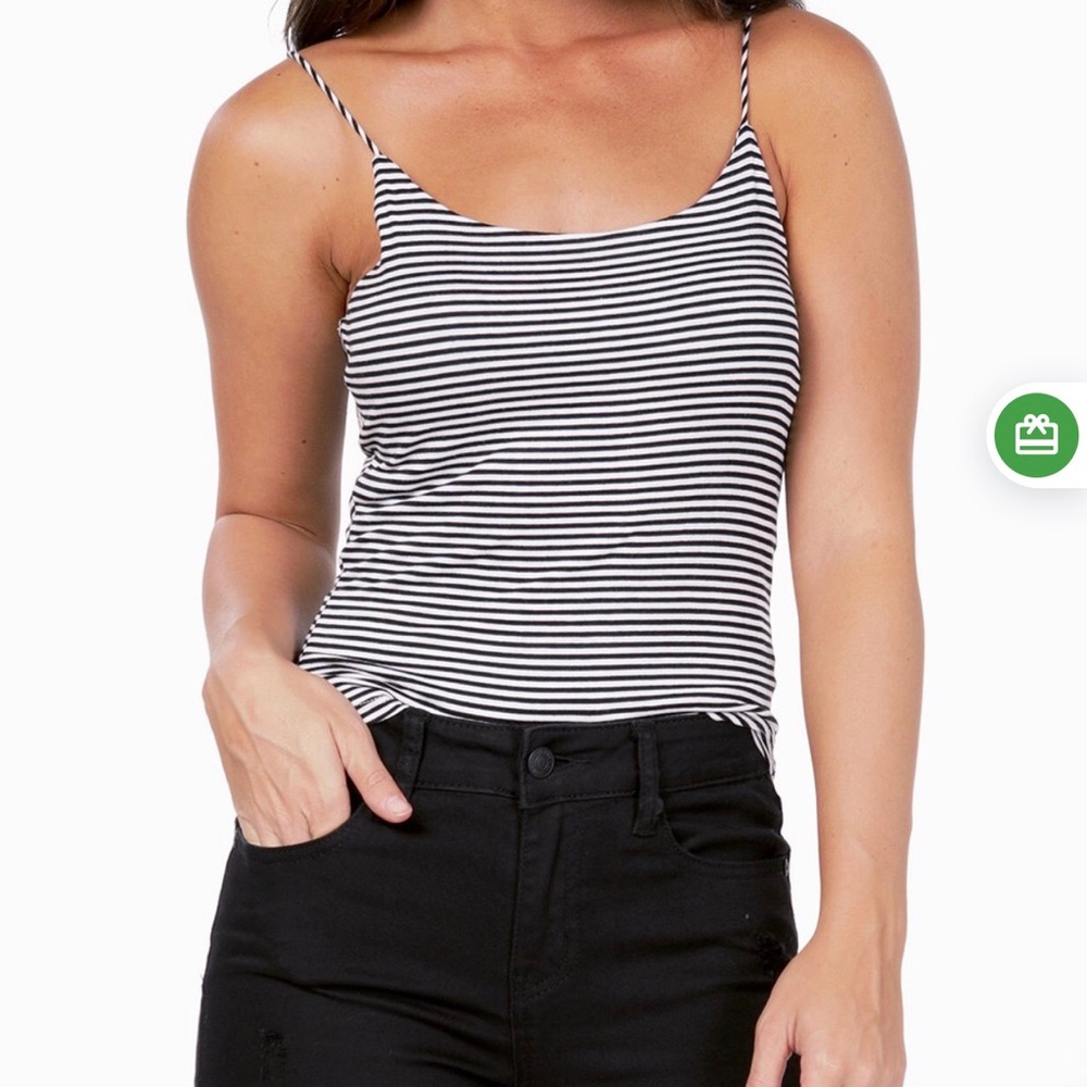 Papaya striped tank top